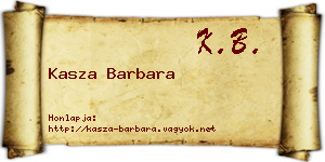 Kasza Barbara névjegykártya